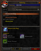wow addon Classic Profession Filter