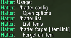 wow addon Hatter