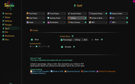 SinStats Character Stats