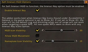 wow addon Soft Interact HUD